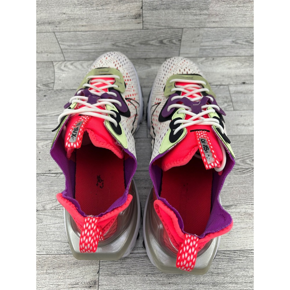 Nike React Vision CD4373-102 Running Shoes Sneakers White Multi Neon US‎ 10 Mens - Picture 7 of 12